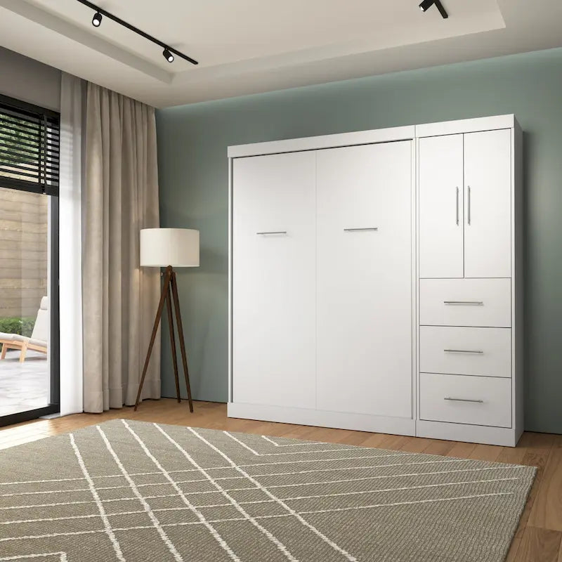 Lit escamotable Nebula pleine grandeur avec garde-robe (84 po de largeur) de Bestar