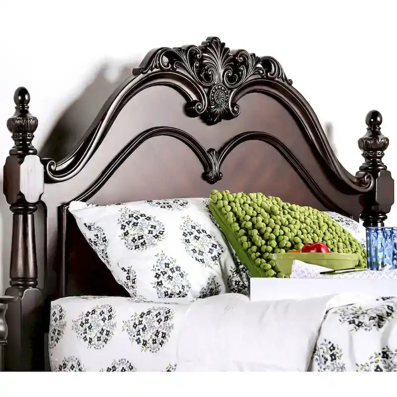 Parure de chambre 2 pièces en bois massif Diva Traditional Cherry de Furniture of America