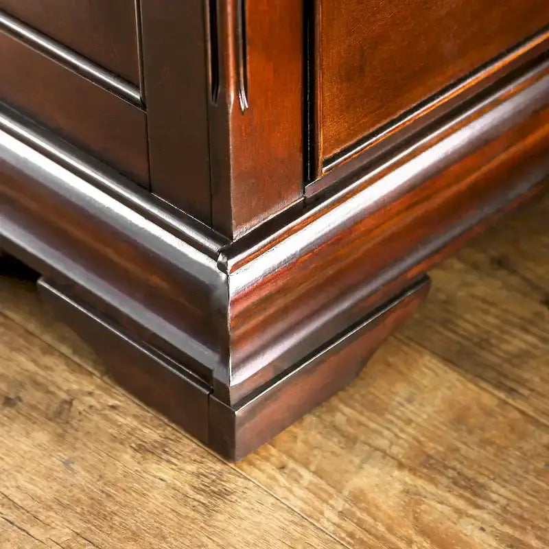 Parure de chambre 2 pièces en bois massif Diva Traditional Cherry de Furniture of America