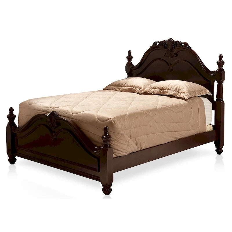 Parure de chambre 2 pièces en bois massif Diva Traditional Cherry de Furniture of America