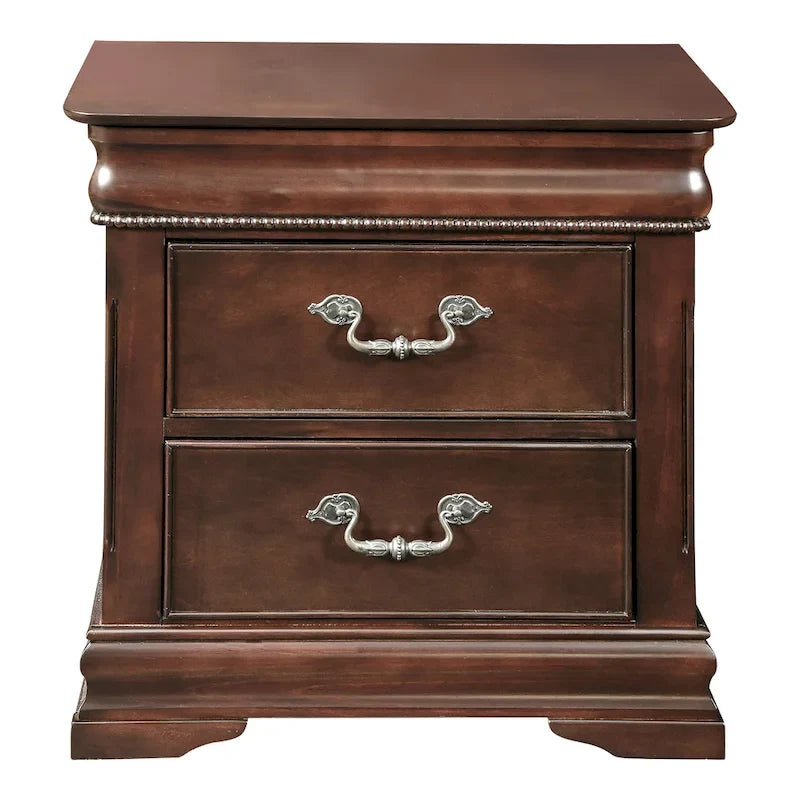 Parure de chambre 2 pièces en bois massif Diva Traditional Cherry de Furniture of America