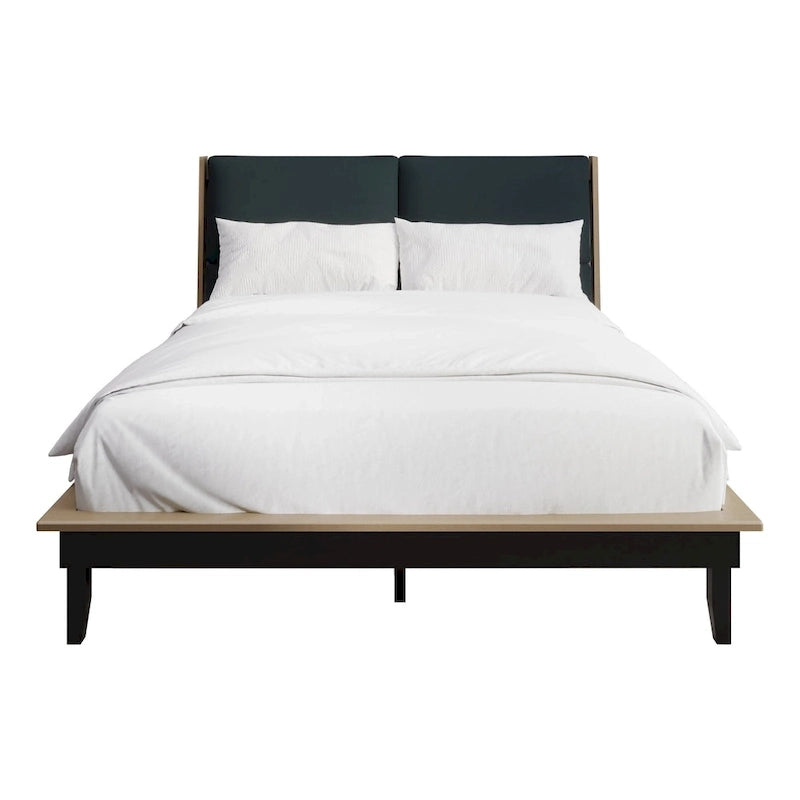 Ensemble de chambre à coucher 3 pièces en bois, style milieu de siècle, CraftPorch