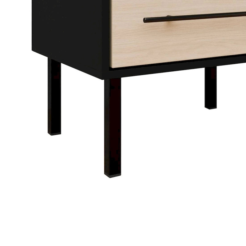 Ensemble de chambre à coucher 3 pièces en bois, style milieu de siècle, CraftPorch