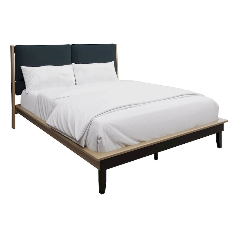 Ensemble de chambre à coucher 3 pièces en bois, style milieu de siècle, CraftPorch