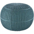 Pouf rond tricoté 20 po Cayson Artistic Weavers, intérieur/extérieur