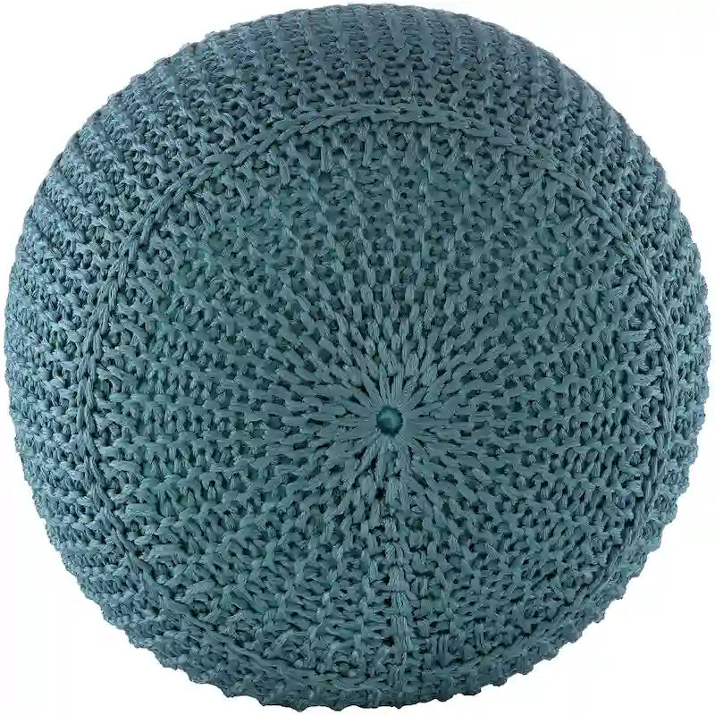 Pouf rond tricoté 20 po Cayson Artistic Weavers, intérieur/extérieur