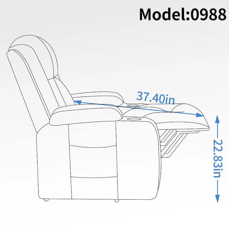 Fauteuil inclinable électrique infini avec moteur Okin jusqu'à 158 kg pour personnes âgées, mécanisme de mouvement robuste avec 8 points de vibration