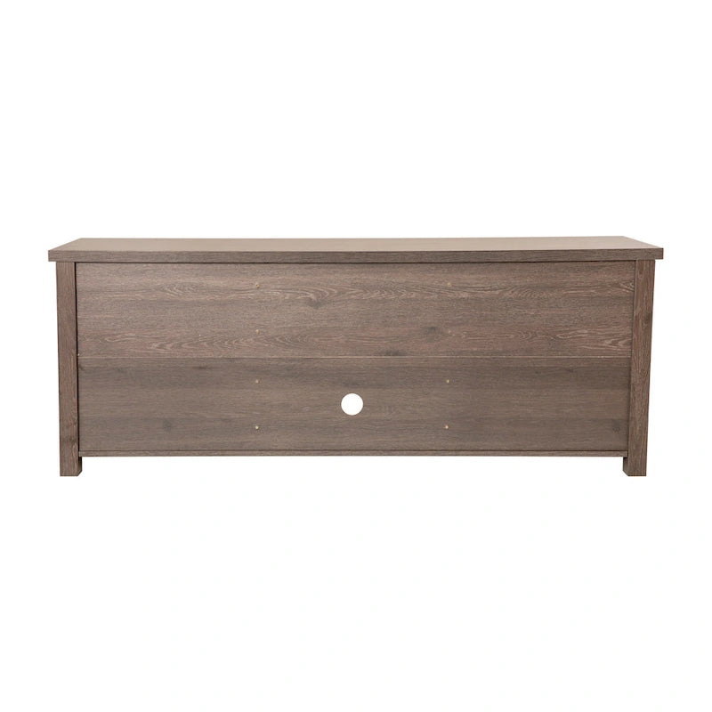 Meuble TV classique pour téléviseurs jusqu'à 80 pouces - Portes vitrées - Finition moderne - 65 l x 16 P x 23,625 H