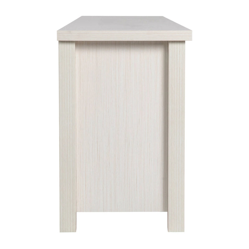 Meuble TV classique pour téléviseurs jusqu'à 80 pouces - Portes vitrées - Finition moderne - 65 l x 16 P x 23,625 H