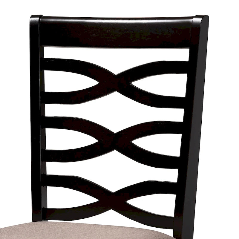 Lot de 2 chaises de salle à manger en bois Lanier (style moderne et contemporain)