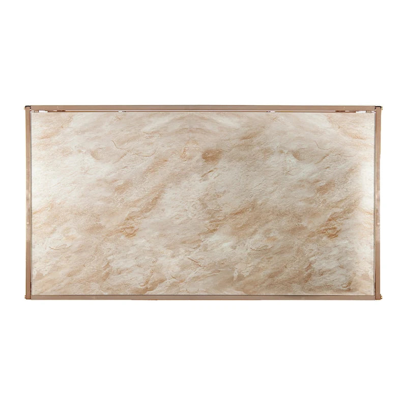Table basse rectangulaire géométrique en similicuir marbré Simons de SEI Furniture
