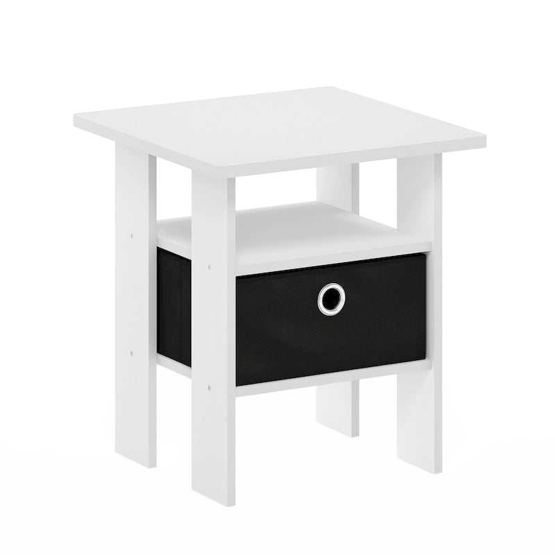 Table de chevet Furinno Andrey avec tiroir, Chêne Sonoma/Ivoire
