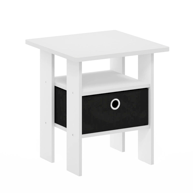 Table de chevet Furinno Andrey avec tiroir, Chêne Sonoma/Ivoire