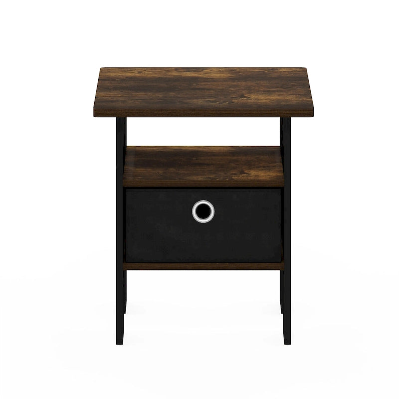 Table de chevet Furinno Andrey avec tiroir, Chêne Sonoma/Ivoire