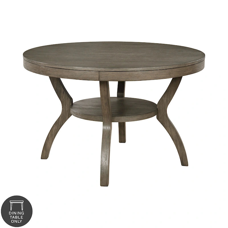 Table à manger ronde rustique en bois gris de 48 pouces Melody Fields de Furniture of America