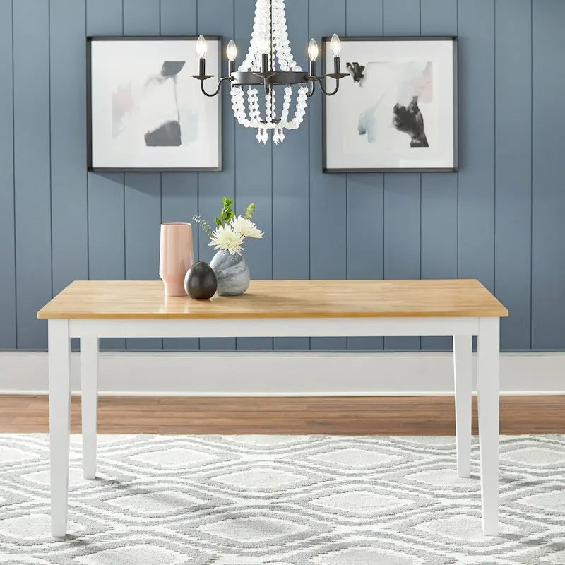 Ensemble de salle à manger Virginia en bois massif 6 pièces Simple Living avec banc