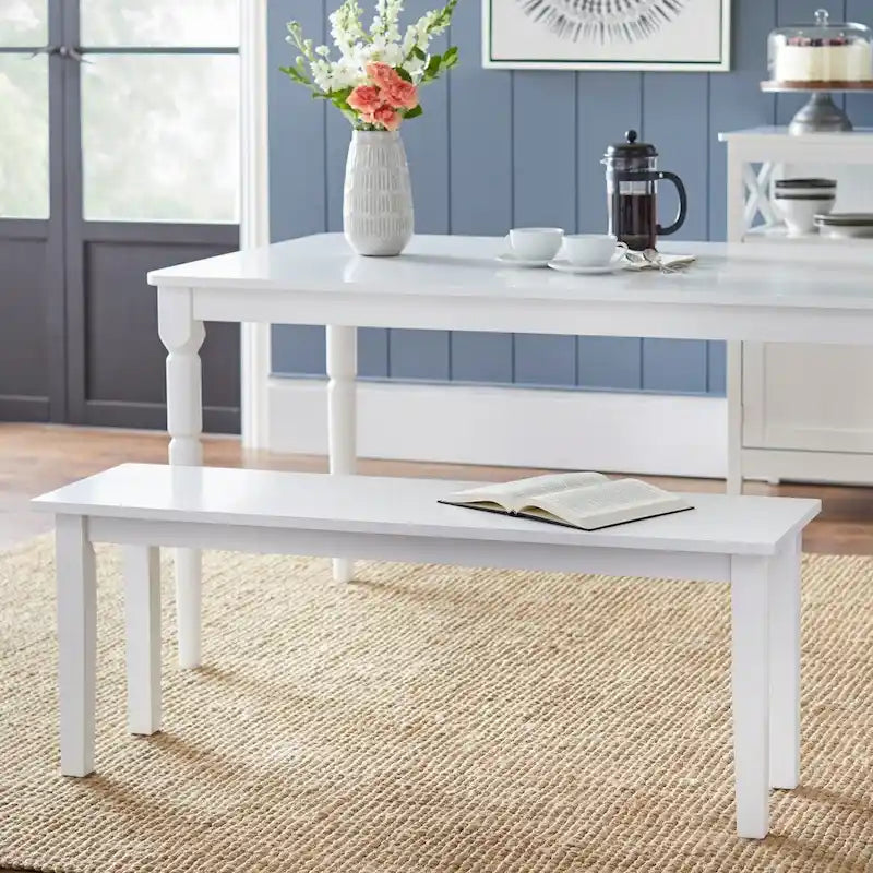 Ensemble de salle à manger Virginia en bois massif 6 pièces Simple Living avec banc