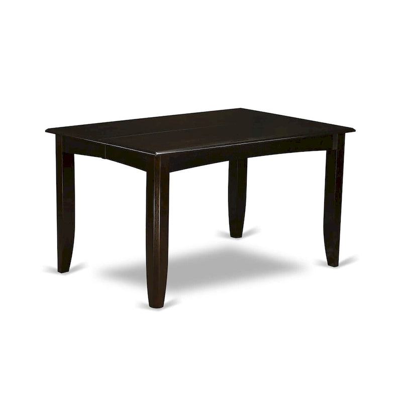 Ensemble de salle à manger East West Furniture, comprenant une table carrée en bois avec rallonge papillon et 8 chaises de salle à manger, Cappuccino.