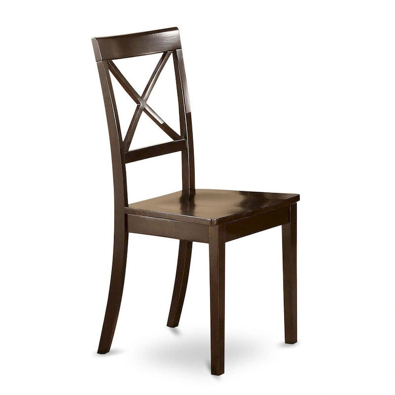Ensemble de salle à manger East West Furniture, comprenant une table carrée en bois avec rallonge papillon et 8 chaises de salle à manger, Cappuccino.