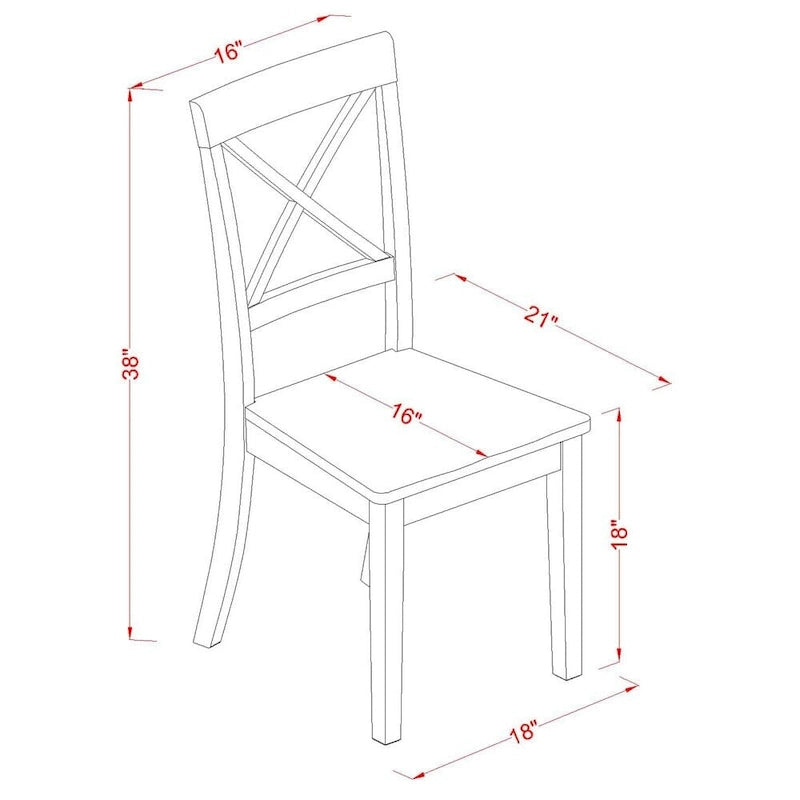 Ensemble de salle à manger East West Furniture, comprenant une table carrée en bois avec rallonge papillon et 8 chaises de salle à manger, Cappuccino.