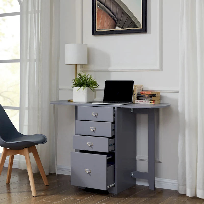 SEI Furniture London Bureau Organiseur et de Loisirs Créatifs Pliant Blanc