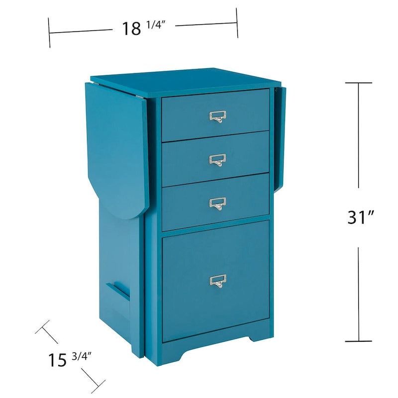 SEI Furniture London Bureau Organiseur et de Loisirs Créatifs Pliant Blanc