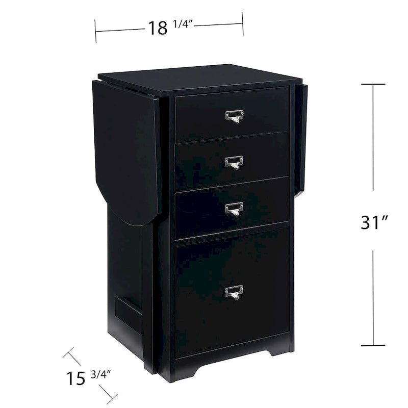 SEI Furniture London Bureau Organiseur et de Loisirs Créatifs Pliant Blanc