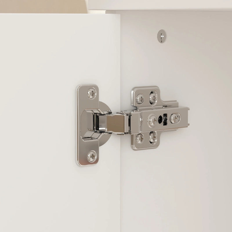 Buffet de rangement à 4 portes avec table d'appoint - 63,2" de largeur