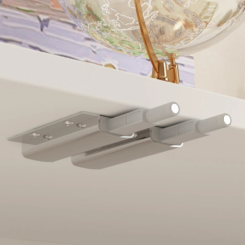 Buffet de rangement à 4 portes avec table d'appoint - 63,2" de largeur