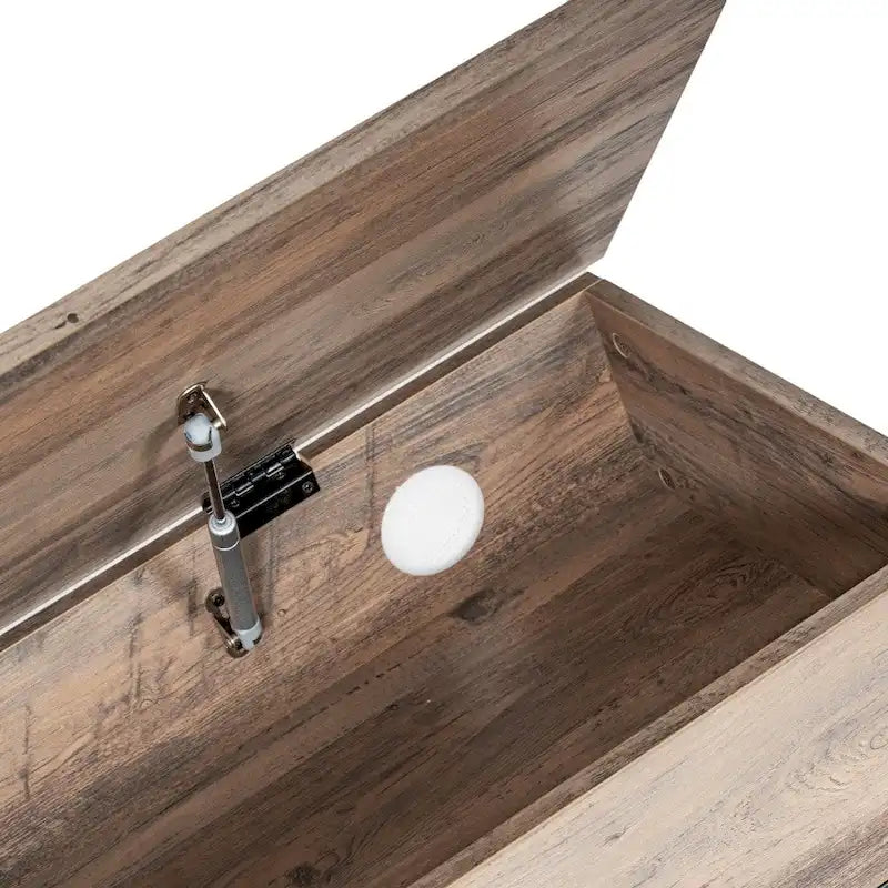 Banc de rangement d'entrée de style ferme moderne avec étagère inférieure