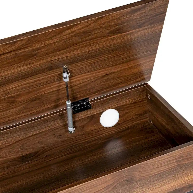 Banc de rangement d'entrée de style ferme moderne avec étagère inférieure