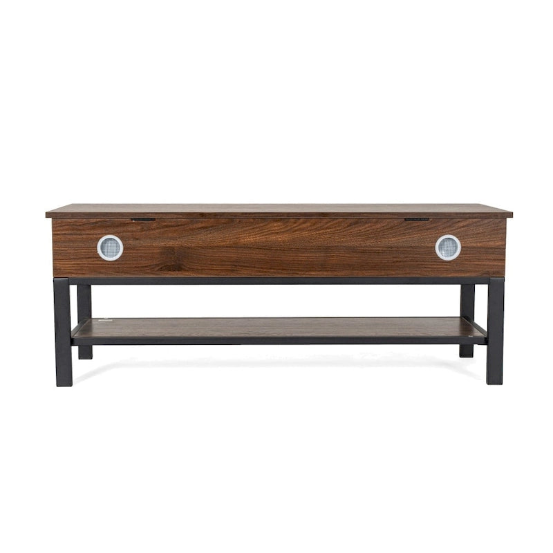Banc de rangement d'entrée de style ferme moderne avec étagère inférieure