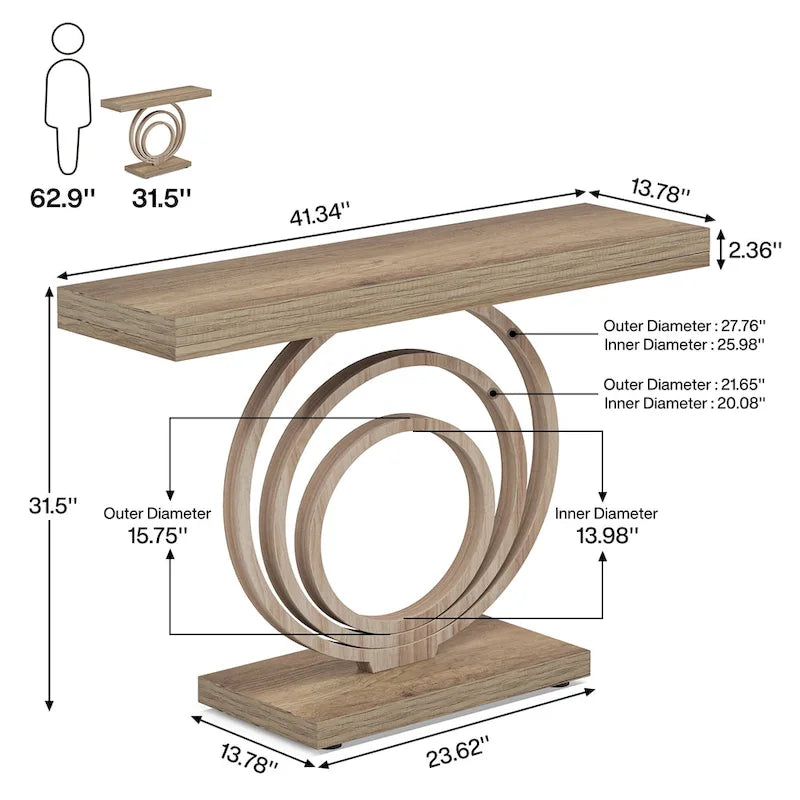 Console de 41 pouces pour entrée, table d'appoint pour salon ou vestibule