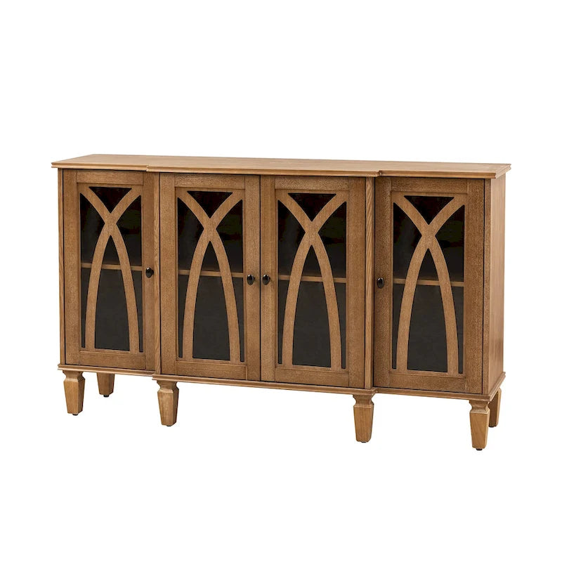 Buffet Katie 60 de style rustique avec portes en verre de HULALA HOME