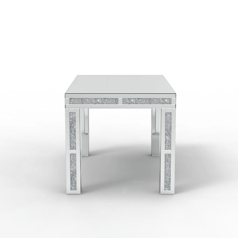 Table à manger rectangulaire avec plateau à effet diamant