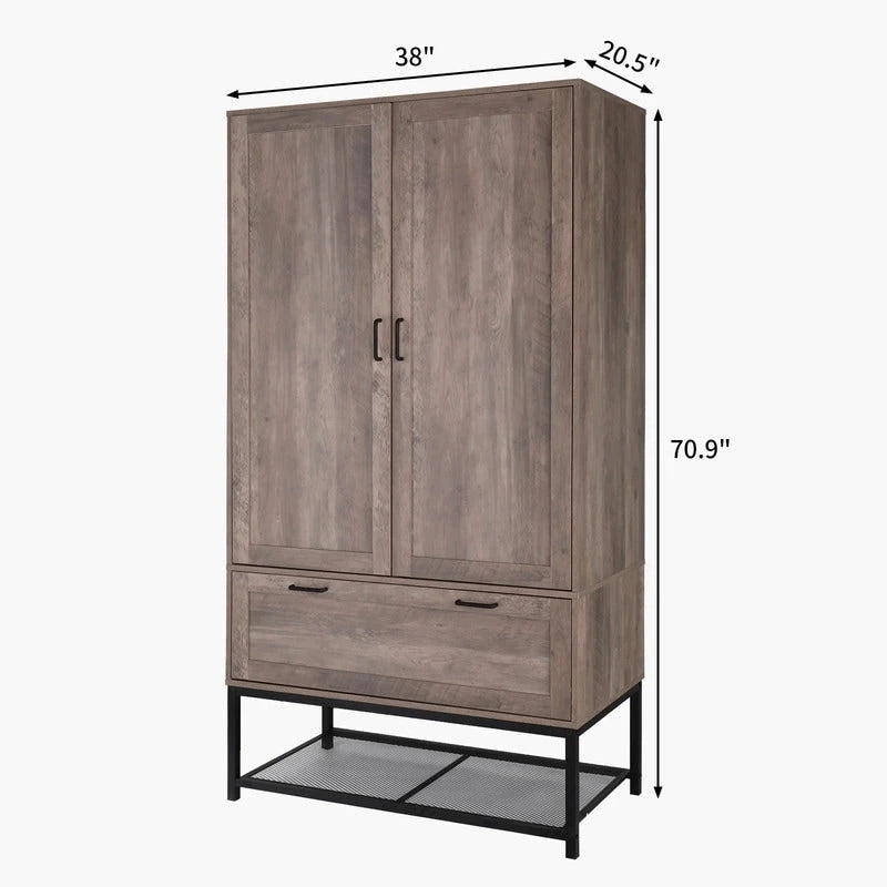 Armoire en bois gris - N/A