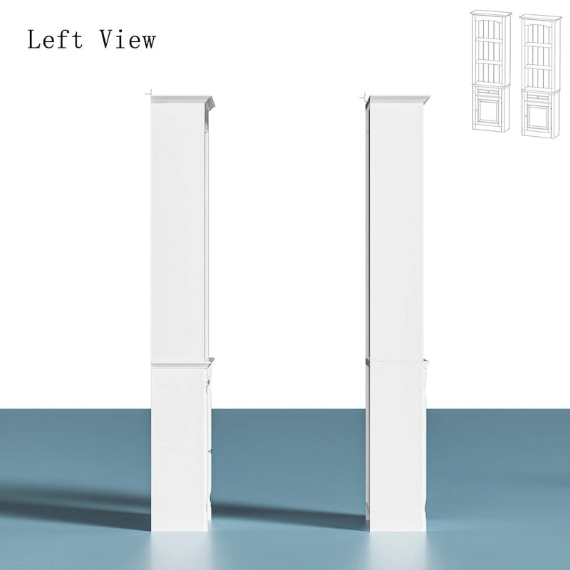 Étagères de grand centre de divertissement de 145 x 96,5 cm avec espace pour téléviseur