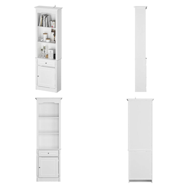 Étagères de grand centre de divertissement de 145 x 96,5 cm avec espace pour téléviseur