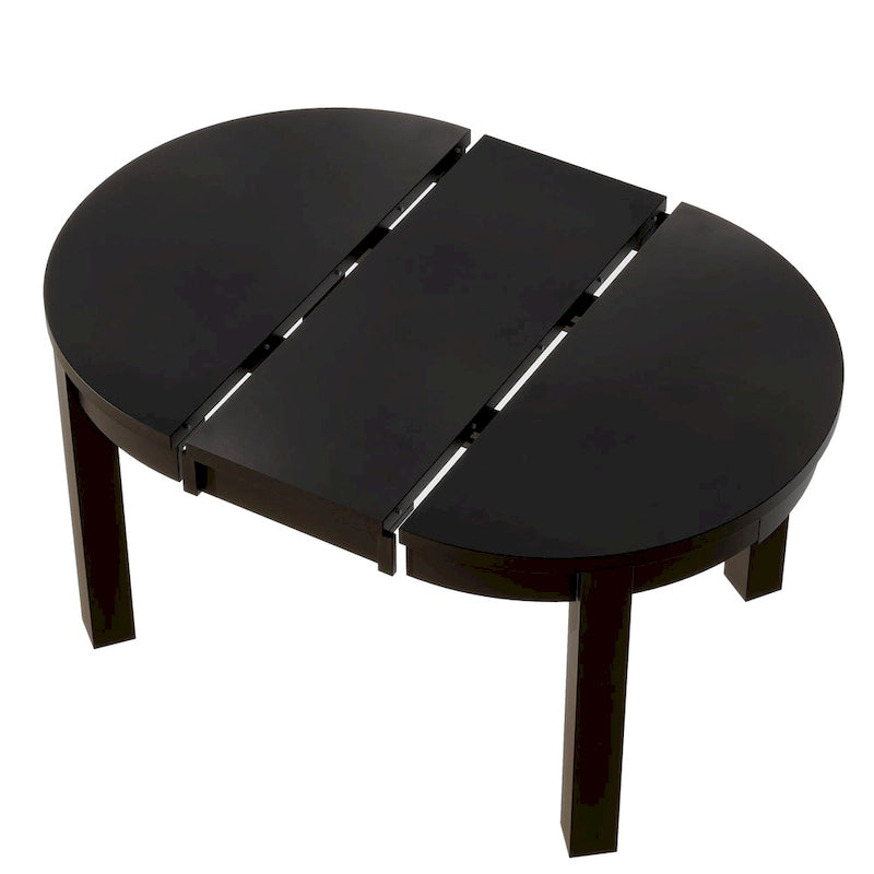 Ensemble de salle à manger 5 pièces extensible rond de style ferme Merax