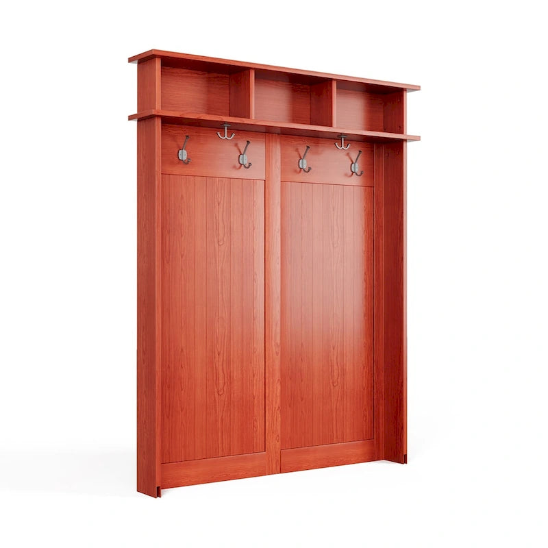 Vestiaire en bois massif John Louis Home avec range-chaussures et deux bacs de rangement