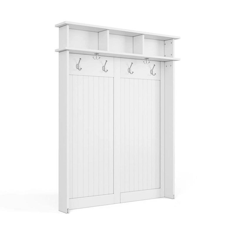 Vestiaire en bois massif John Louis Home avec range-chaussures et deux bacs de rangement