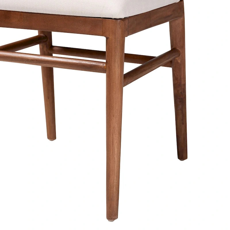 Lot de 2 chaises de salle à manger Nadim style bohème moderne en jonc de mer naturel et bois d'acacia