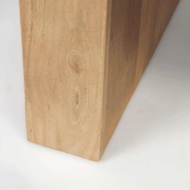 Table d'appoint carrée en bois massif marron clair Athélia