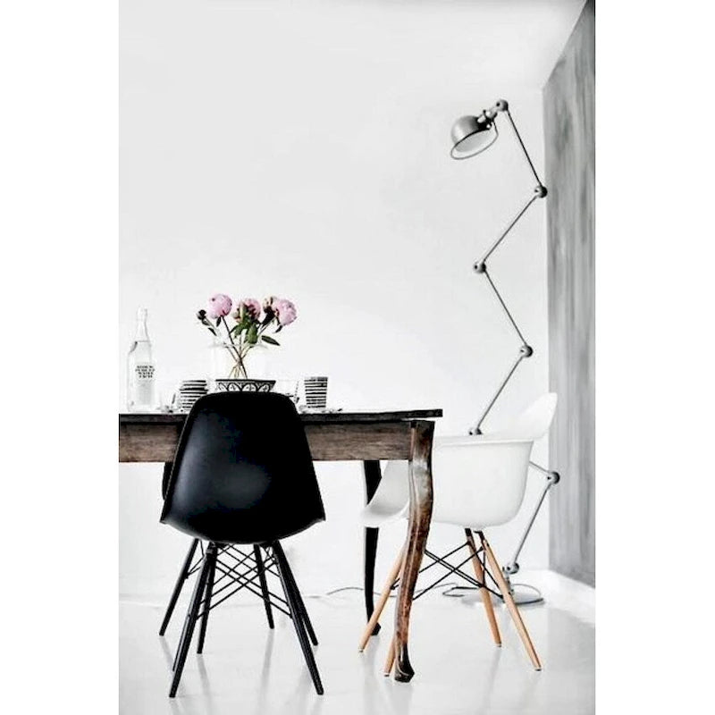 Lot de 2 Chaises de Salle à Manger Modernes avec Pieds en Bois Noir Foncé pour Cuisine, Bureau, Restaurant Eiffel Dowel