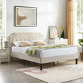 VECELO Upholstered Platform Bed frames with Adjustable Headboard