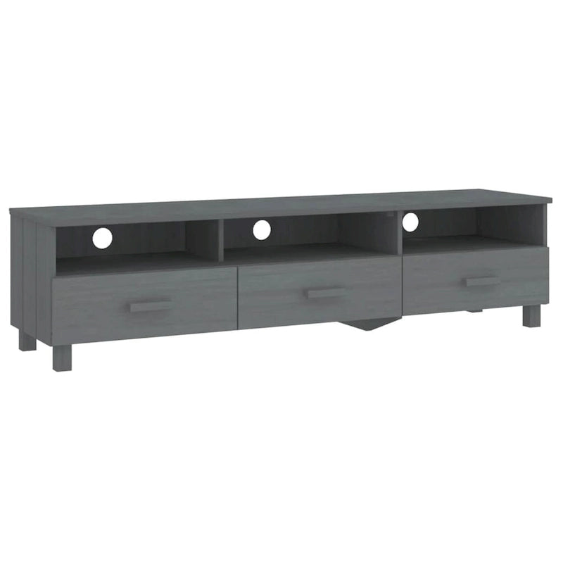 vidaXL Meuble TV Console Meuble de Rangement Buffet Pin Massif HAMAR - 158x40x40 cm