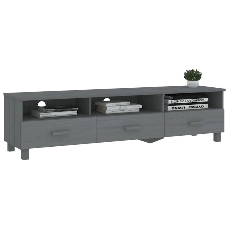 vidaXL Meuble TV Console Meuble de Rangement Buffet Pin Massif HAMAR - 158x40x40 cm