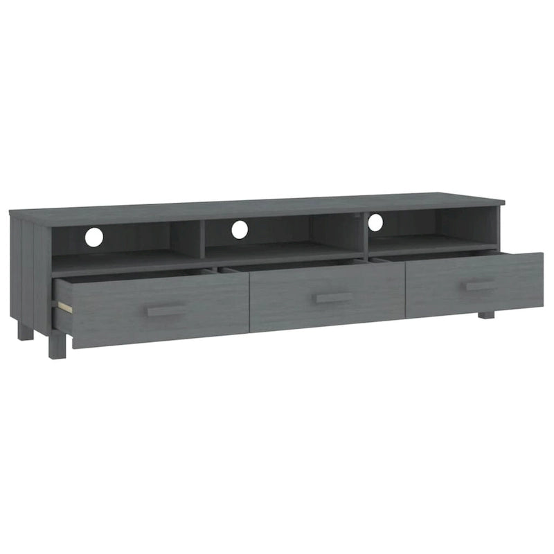 vidaXL Meuble TV Console Meuble de Rangement Buffet Pin Massif HAMAR - 158x40x40 cm