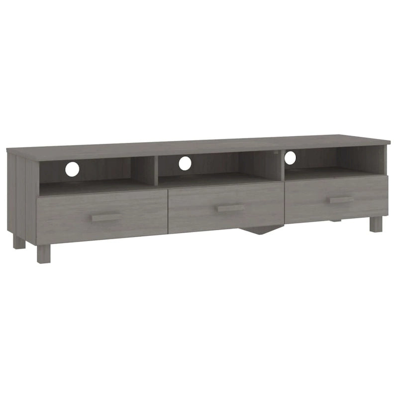 vidaXL Meuble TV Console Meuble de Rangement Buffet Pin Massif HAMAR - 158x40x40 cm