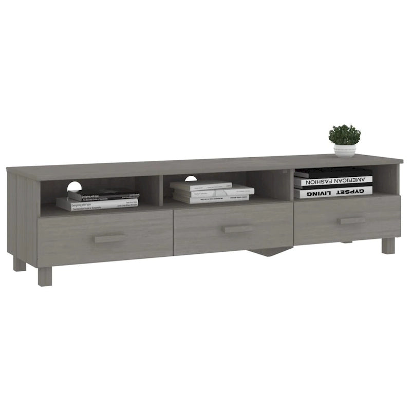 vidaXL Meuble TV Console Meuble de Rangement Buffet Pin Massif HAMAR - 158x40x40 cm